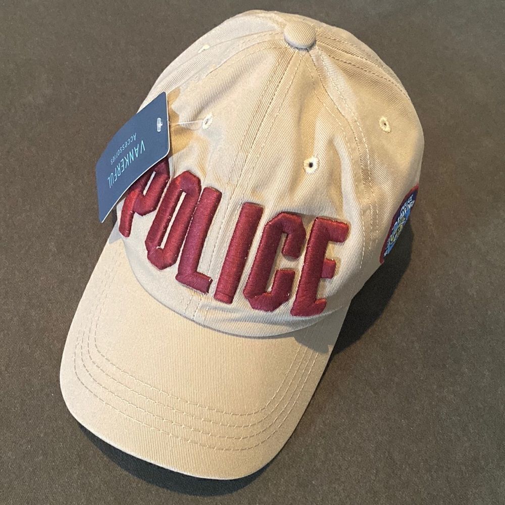 Unisex Khaki NYC Police Hat Cap One Size Fits Most Adjustable Back NWT